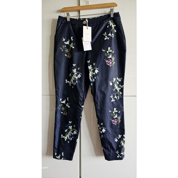 BNWT Ted Baker Blue Elopia Entangled Enchantment Floral Trouser - Picture 3 of 16